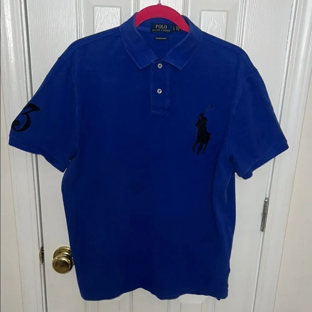 Polo by Ralph Lauren Men's Blue Polo Shirt